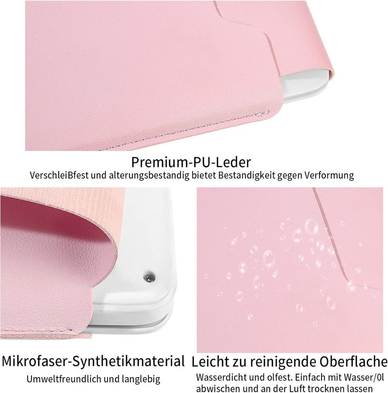 HexinYigjly 13.3-14" Laptop Sleeve, Padded Laptop Case, Thin Portable Case Bag - Compatible with 2022 Pro 14 inch/2015 Pro 13.3 inch/2015 Air 13.3 inch (Light Pink) - Image 4